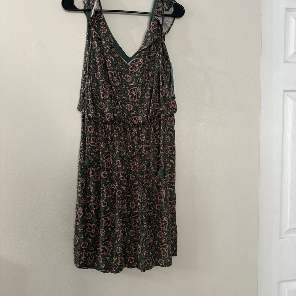 LOFT Dark Floral Mini Dress